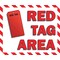 5S Supplies 5S Red Tag Area Sign Aluminum Hanging Sign V4 22in x 18in HS-REDTAG-V4 - alternate 1